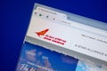 Ryazan, Russia - July 11, 2018: AirIndia.com website on the display of PC. Royalty Free Stock Photo