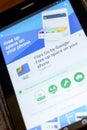 Ryazan, Russia - July 03, 2018: Files Go by Google: Free up space on your phone mobile app on the display of tablet PC.