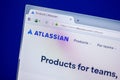 Ryazan, Russia - June 05, 2018: Homepage of Atlassian website on the display of PC, url - Atlassian.com.