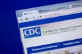 Ryazan, Russia - June 05, 2018: Homepage of CDC vwebsite on the display of PC, url - CDC.gov. Royalty Free Stock Photo