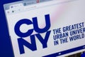 Ryazan, Russia - June 17, 2018: Homepage of City University of New York website on the display of PC, url - CUNY.edu.