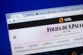 Ryazan, Russia - June 05, 2018: Homepage of Folha Uol website on the display of PC, url - Folha.uol.com.br.