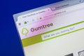 Ryazan, Russia - June 16, 2018: Homepage of Gumtree website on the display of PC, url - Gumtree.co.za. Royalty Free Stock Photo