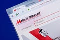 Ryazan, Russia - June 16, 2018: Homepage of Made-in-China website on the display of PC, url - Made-in-China.com.