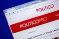 Ryazan, Russia - June 05, 2018: Homepage of Politico website on the display of PC, url - Politico.com. Royalty Free Stock Photo