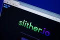 Ryazan, Russia - June 26, 2018: Homepage of Slither website on the display of PC. URL - Slither.io. Royalty Free Stock Photo