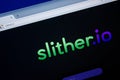 Ryazan, Russia - June 26, 2018: Homepage of Slither website on the display of PC. URL - Slither.io. Royalty Free Stock Photo