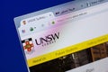 Ryazan, Russia - June 17, 2018: Homepage of UNSW website on the display of PC, url - UNSW.edu.au.