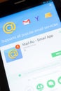 Ryazan, Russia - June 24, 2018: Mail.ru Email mobile app on the display of tablet PC. Royalty Free Stock Photo