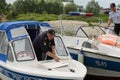 Police boats are preparing to enter the raid.