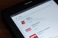 Ryazan, Russia - March 21, 2018 - ESPN icon in the list of mobile apps. Royalty Free Stock Photo