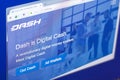 Ryazan, Russia - March 29, 2018 - Homepage of Dash cryptocurrency on PC display, web adress - dash.org. Royalty Free Stock Photo