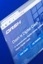 Ryazan, Russia - March 29, 2018 - Homepage of Dash cryptocurrency on PC display, web adress - dash.org. Royalty Free Stock Photo