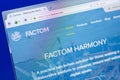 Ryazan, Russia - March 29, 2018 - Homepage of Factom crypto currency on the PC display, web address - factom.com.