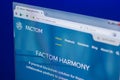 Ryazan, Russia - March 29, 2018 - Homepage of Factom crypto currency on the PC display, web address - factom.com.