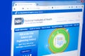 Ryazan, Russia - March 28, 2018 - Homepage of National Institute of Health on a display of PC, web adress - nih.gov.