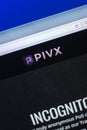 Ryazan, Russia - March 29, 2018 - Homepage of PIVX crypto currency on a PC display, web address - pivx.org.