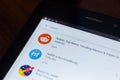 Ryazan, Russia - March 21, 2018 - Reddit icon in the list of mobile apps. Royalty Free Stock Photo