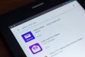 Ryazan, Russia - March 21, 2018 - Yahoo Mail icon in a list of mobile apps.
