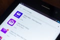 Ryazan, Russia - March 21, 2018 - Yahoo Mail icon in a list of mobile apps.