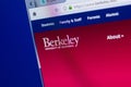 Ryazan, Russia - May 13, 2018: Berkeley University website on the display of PC, url - Berkeley.edu.