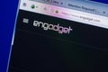 Ryazan, Russia - May 08, 2018: Engadget website on the display of PC, url - Engadget.com. Royalty Free Stock Photo