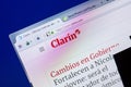 Ryazan, Russia - May 20, 2018: Homepage of Clarin website on the display of PC, url - Clarin.com. Royalty Free Stock Photo