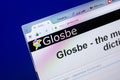 Ryazan, Russia - May 27, 2018: Homepage of Glosbe website on the display of PC, url - Glosbe.com. Royalty Free Stock Photo