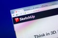 Ryazan, Russia - May 27, 2018: Homepage of SketchUp website on the display of PC, url - SketchUp.com. Royalty Free Stock Photo