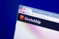 Ryazan, Russia - May 27, 2018: Homepage of SketchUp website on the display of PC, url - SketchUp.com.