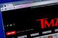 Ryazan, Russia - May 20, 2018: Homepage of TMZ website on the display of PC, url - TMZ.com. Royalty Free Stock Photo