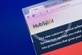 Ryazan, Russia - May 13, 2018: HubSpot website on the display of PC, url - HubSpot.com. Royalty Free Stock Photo