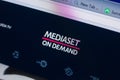 Ryazan, Russia - May 13, 2018: Mediaset website on the display of PC, url - Mediaset.it.