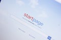 Ryazan, Russia - May 08, 2018: StartPage website on the display of PC, url - StartPage.com. Royalty Free Stock Photo