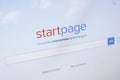 Ryazan, Russia - May 08, 2018: StartPage website on the display of PC, url - StartPage.com. Royalty Free Stock Photo