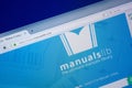 Ryazan, Russia - September 09, 2018: Homepage of Manuals Lib website on the display of PC, url - ManualsLib.com