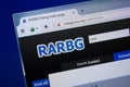 Ryazan, Russia - September 09, 2018: Homepage of Rar Bg Proxu website on the display of PC, url - RarBgProxu.org