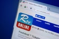 Ryazan, Russia - September 09, 2018: Homepage of Rtv Online website on the display of PC, url - RtvOnline.com