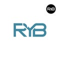 RYB Logo Letter Monogram Design Royalty Free Stock Photo