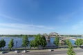 Rybinsk, Russia. - June 3.2016. Railway bridge over the Volga River.