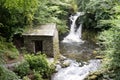 Rydal Falls at Rydal Hall in the Lake District Royalty Free Stock Photo