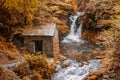 Rydal Falls at Rydal Hall in the Lake District Royalty Free Stock Photo