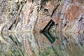 Rydal water cave reflection Royalty Free Stock Photo