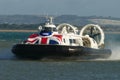 Ryde Isle of Wight England. 12000TD passenger hovercraft leaving port