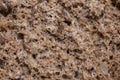 Rye black bread texture macro detailed shot Royalty Free Stock Photo