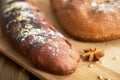 Rye bread baked with coriander