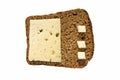 Rye bread with cheese Royalty Free Stock Photo