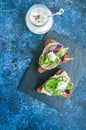 Rye bread crostini Royalty Free Stock Photo