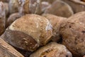 Rye bread rolls in a basket Royalty Free Stock Photo