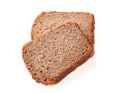 Rye Bread Slice isolated on white background Royalty Free Stock Photo